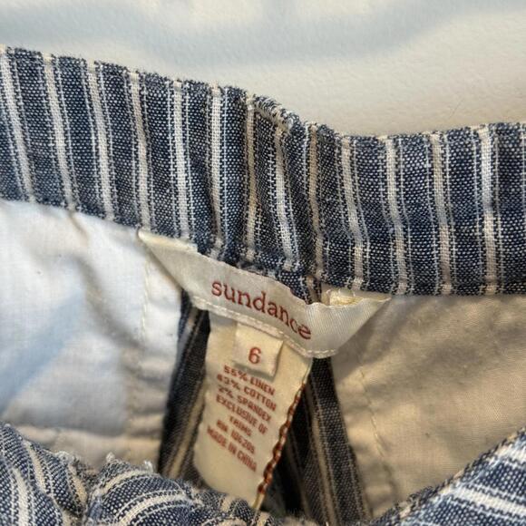Sundance Women's Striped Linen Blend Pants Size 6 - Picture 2 of 3